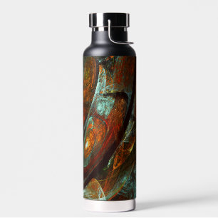 Time Split Abstract Art Water Bottle