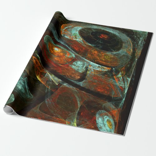 Time Split Abstract Art Wrapping Paper