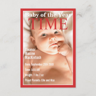 TIME STYLE COVER | BABY ANNOUNCEMENT