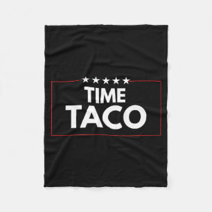 Time taco father's day humor fleece blanket