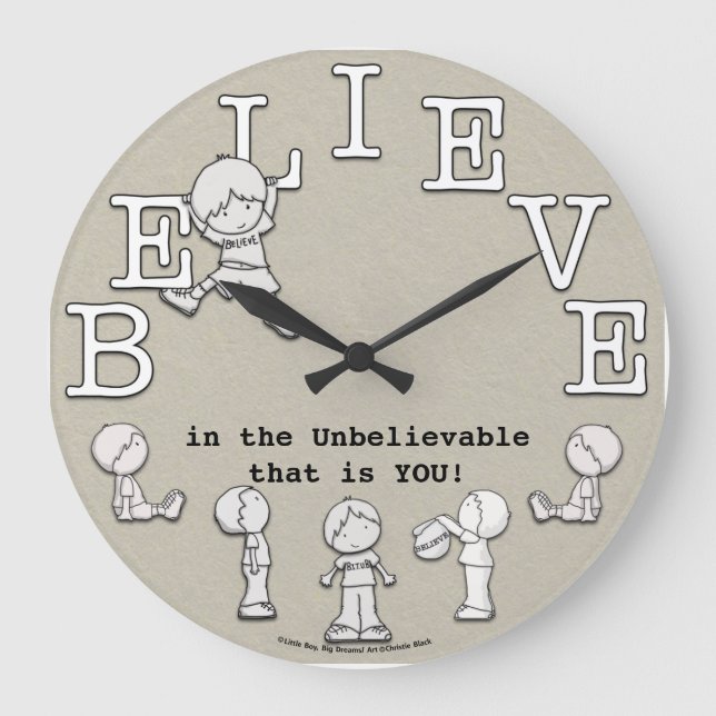 Time To Believe-Little Boy and Clock (Front)