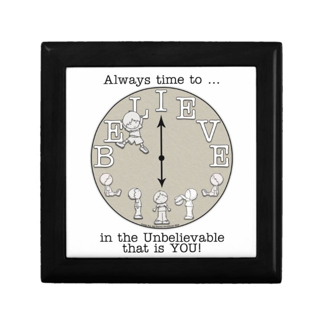 Time To Believe-Little Boy and Clock Gift Box (Front)