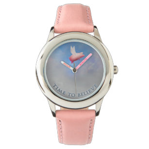 Time to believe-when pigs fly wrist watch
