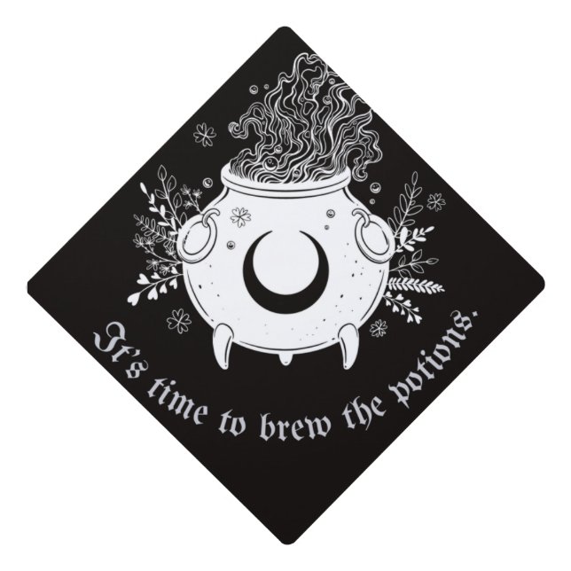 Time to Brew the Potions Graduation Cap Topper (Front)