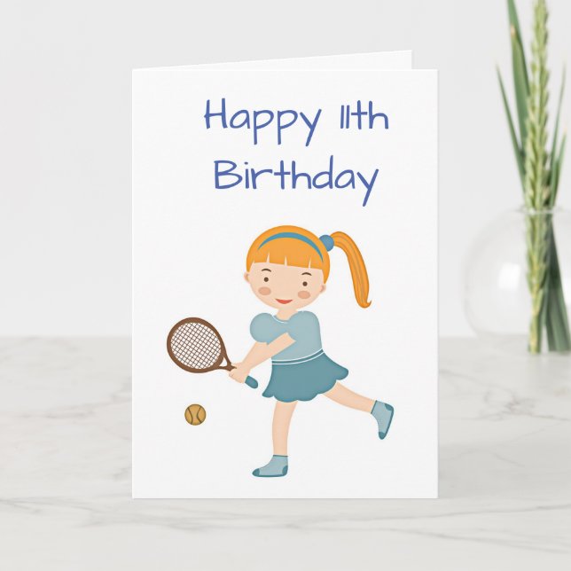 TIME TO CELEBRATE "11th" BIRTHDAY Card (Front)