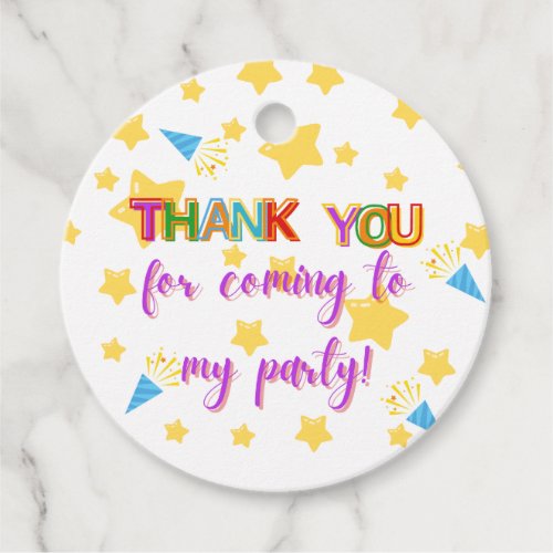 Time to Celebrate birthday party favor tags