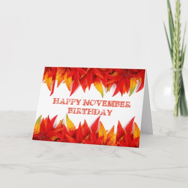 TIME TO "CELEBRATE NOVEMBER BIRTHDAY" CARD (Front)