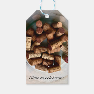 Time to Celebrate Wine Corks Gift Tags