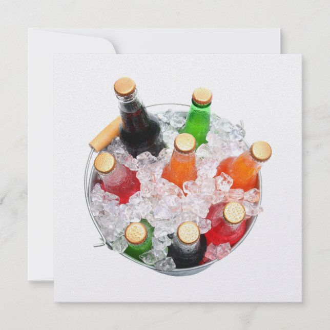 Time to Chill Cold Soda Bottles Invitation (Front)