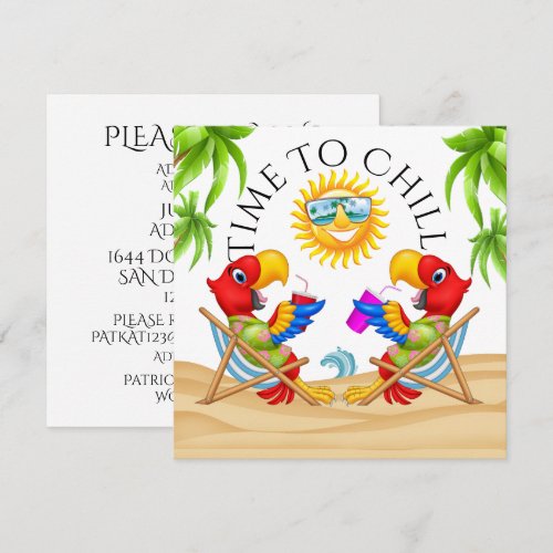Time to CHILL Invitation