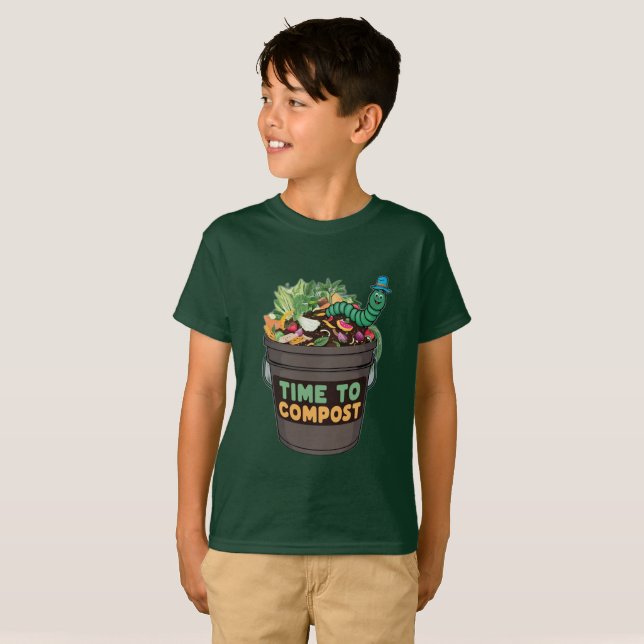 "Time to Compost" T-Shirt (Front Full)