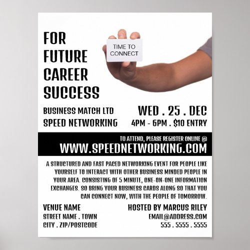 Time to Connect Speed Networking Event Advert Poster
