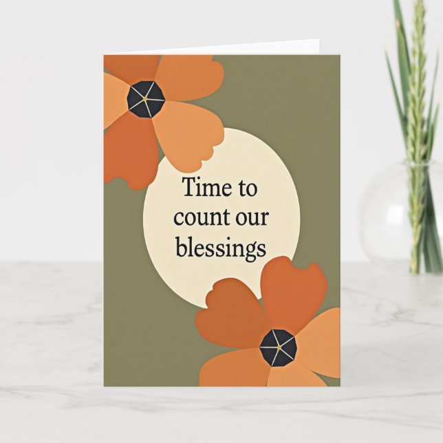 Time To Count Blessings Card (Front)