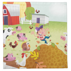 Time to Count - Farmyard Napkin