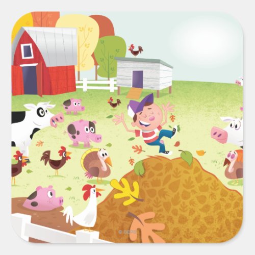 Time to Count _ Farmyard Square Sticker