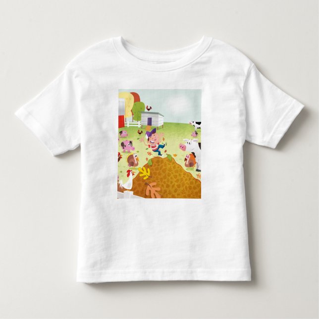 Time to Count - Farmyard Toddler T-shirt (Front)