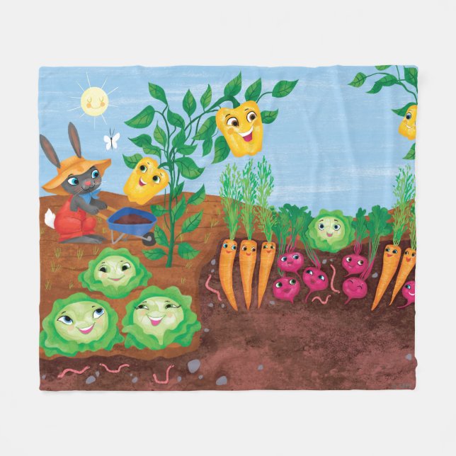 Time To Count-Garden Fleece Blanket (Front (Horizontal))