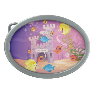 Time To Count-Under the Sea Oval Belt Buckle