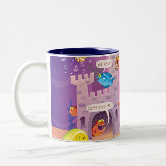 Time To Count-Under the Sea Two-Tone Coffee Mug (Left)