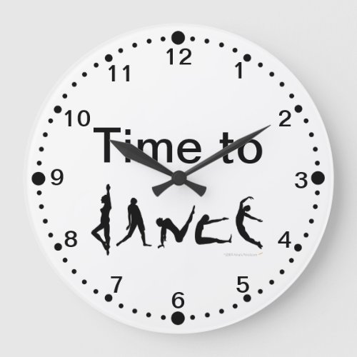 Time to Dance Dancers Silhouettes Wall Clock