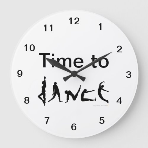 Time to Dance Dancers Silhouettes Wall Clock