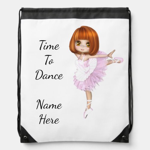 Time To Dance Drawstring Backpack