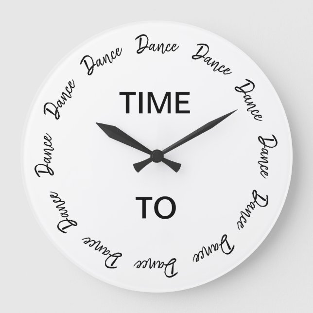 Time to Dance Large Clock (Front)