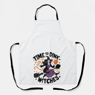 Time to Dink Witches Spooky Pickleball Halloween Apron