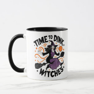 Time to Dink Witches Spooky Pickleball Halloween Mug