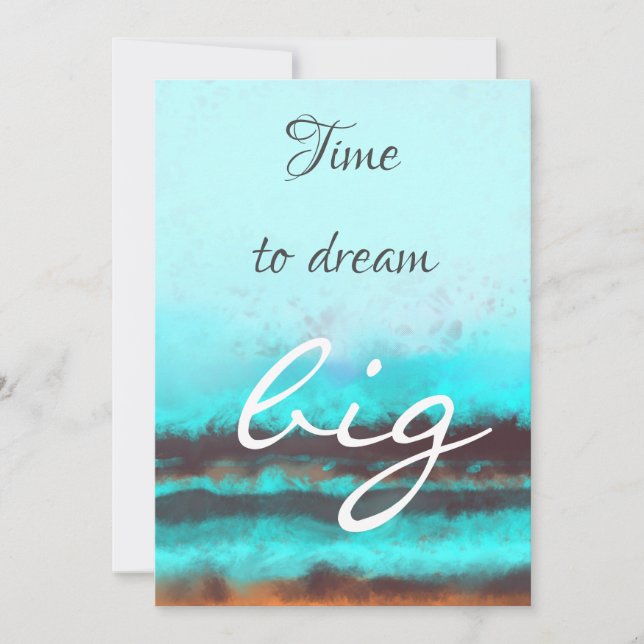 Time to dream big holiday card (Front)