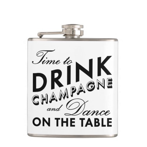 Time to Drink Champagne Flask