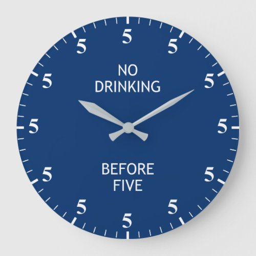 Time to Drink Funny Bar Pub Alcohol Fan Blue Clock