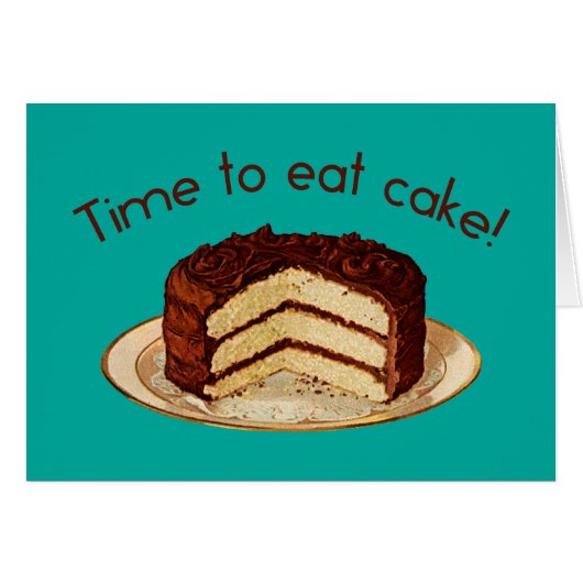Time to Eat Cake Cards (Front Horizontal)