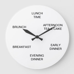 Time to eat large clock
