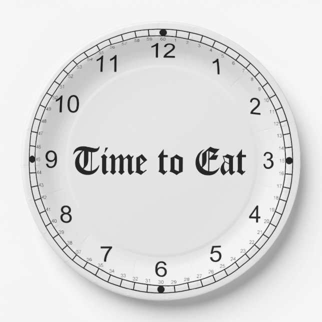 TIME TO EAT PAPER PLATES (Front)