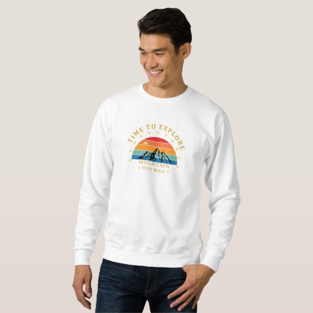Time to Explore Mountain Shirt – Retro Hiking Tee  (Front Full)