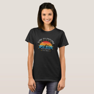 Time to Explore Mountain Shirt – Retro Hiking Tee 