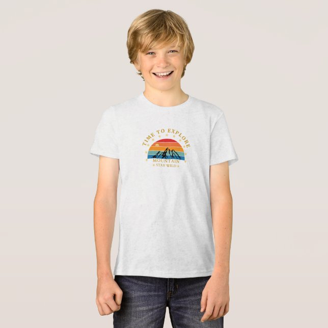 Time to Explore Mountain Shirt – Retro Hiking Tee  (Front Full)