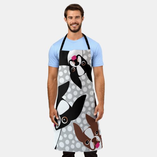 Time to Feed the Boston Terriers Apron