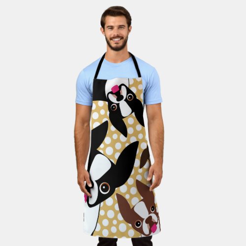 Time to Feed the Boston Terriers Apron