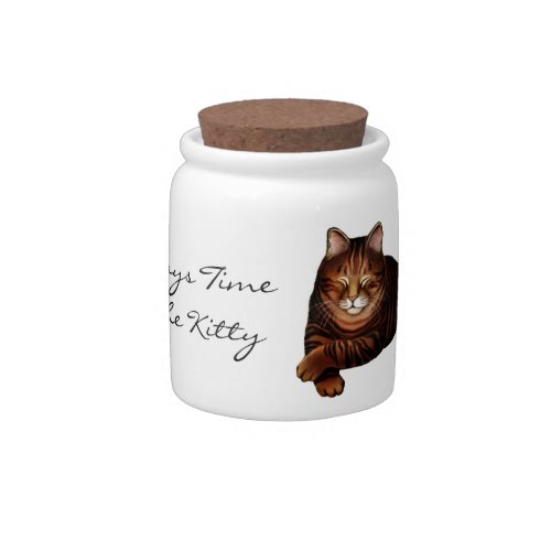 Time to Feed the Kitty Cat Treat Jar