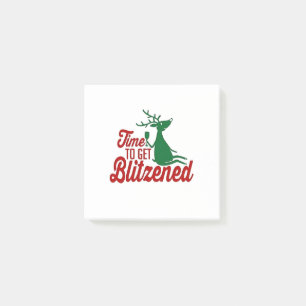 Time to Get Blitzened Christmas Reindeer Post-it Notes