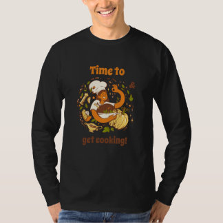 Time To Get Cooking Retro Chef Cook Present T-Shirt