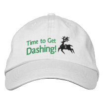 Time to Get Dashing Reindeer Icon Emoji Runner's Embroidered Baseball Cap