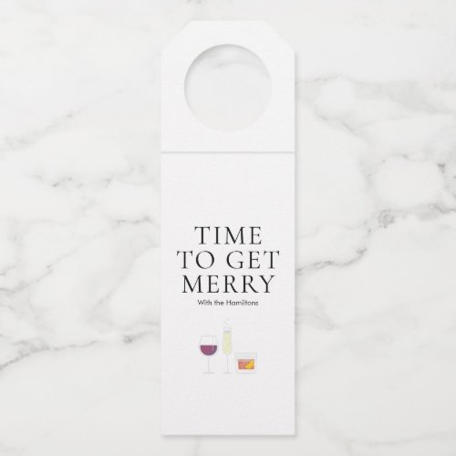 Time to Get Merry Christmas bottle tag
