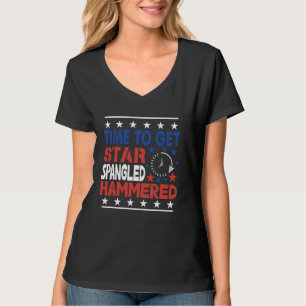 Time To Get Star Spangled Hammered 4th Of July T-Shirt