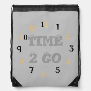 Time to Go Accessories Drawstring Bags Backpacks
