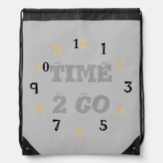 Time to Go Accessories Drawstring Bags Backpacks