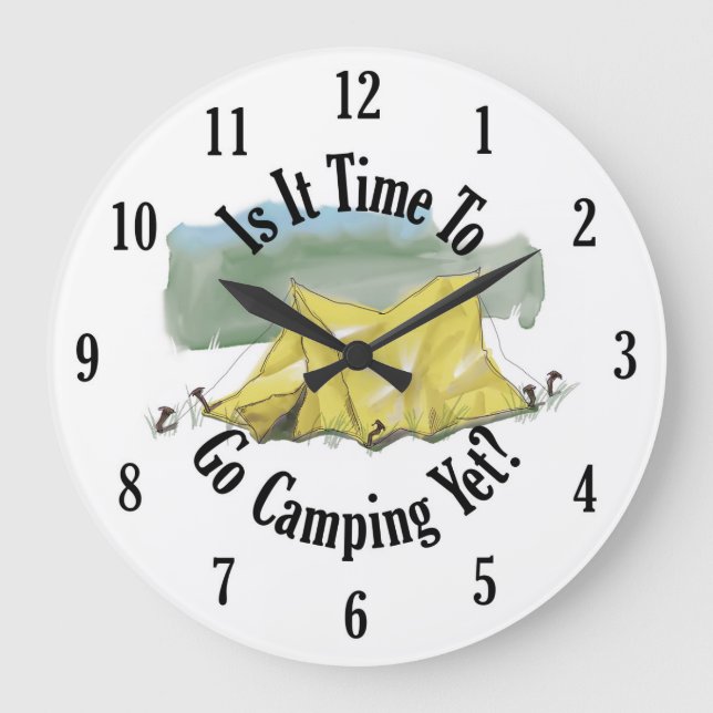Time To Go Camping Clock (Front)