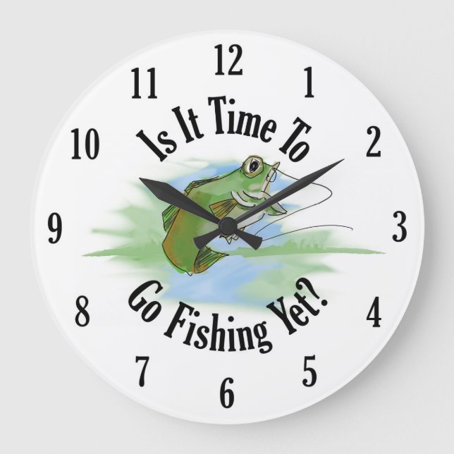Time To Go Fishing Clock (Front)